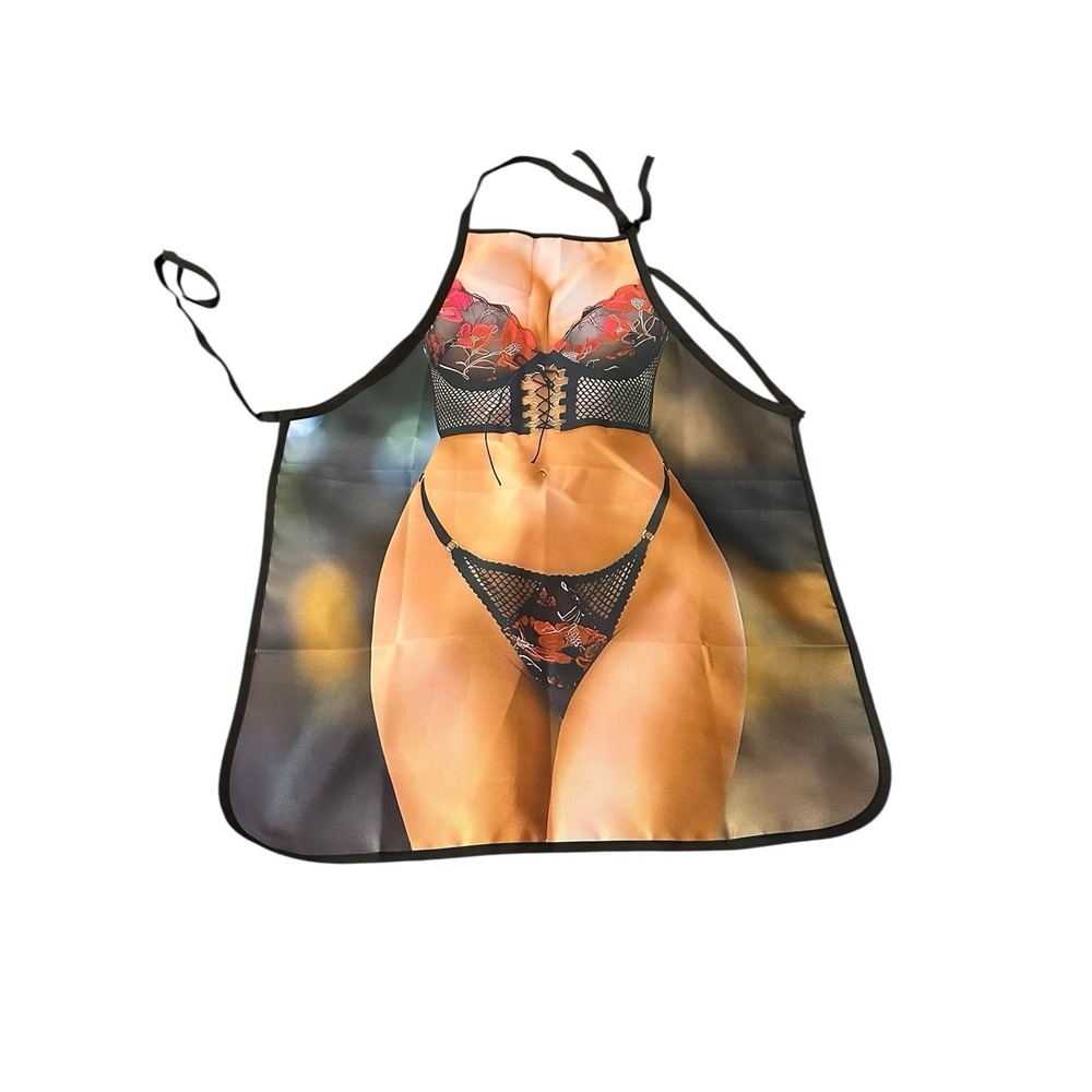NEW novelty adult ONE SIZE apron full coverage funny WIFEY LADY WOMEN